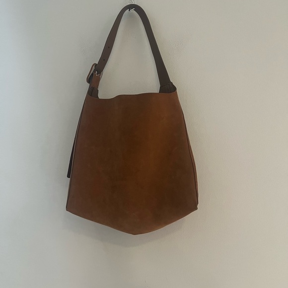 Mango Tan Suede Shoulder Bag - Picture 7 of 16